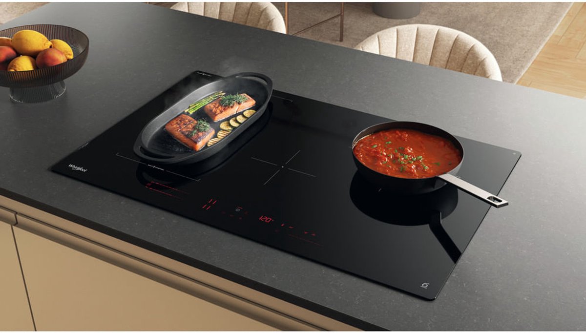 Whirlpool WTX8015DCF Zwart Ingebouwd 80 cm Inductiekookplaat zones 4 zone(s)