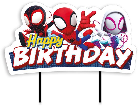Décoration de gâteau d' Happy Topper Spider- Hero 17 cm