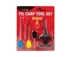 Fil Carp Tool Set - 6-delig - met Boilienaalden, Schaar, Boilieboor & Knot Puller - Karper vissen Rigmateriaal - Baiting Needle - Boilienaald