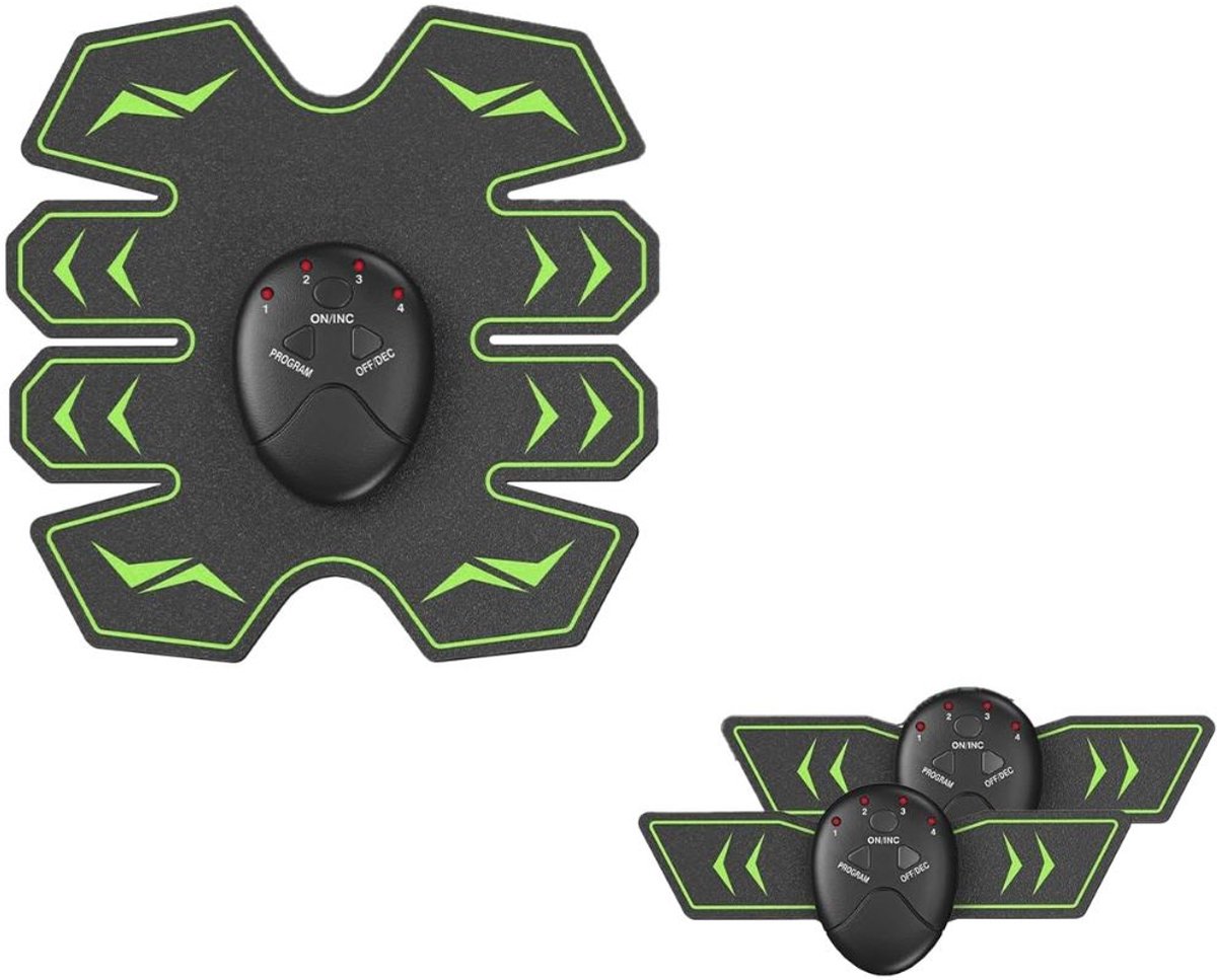 DailySupplies® Buikspiertrainers Elektrisch - Hometrainer Afvallen - Fitness - Groen en Zwart