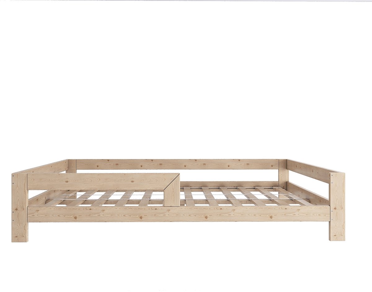 Need Sleep Montessori Kinderbed Peuterbed 140x200 cm - Met Valbeveiliging - Hout - Inclusief Lattenbodem natuurlijk
