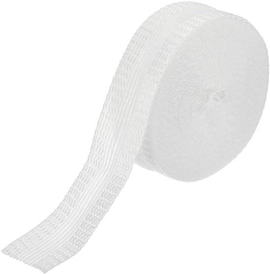 Ruban thermocollant - 10 mètres - 2,5 cm de large - Ruban d'ourlet - Ruban de jambe de pantalon - Raccourcir facilement les Pantalons - Thermocollant - Pour raccourcir les Vêtements ou les rideaux - Wit - Polyester