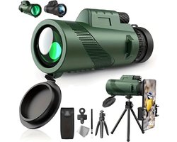 Monoculair verrekijker-monokijker-monokijker verrekijker-80x100 monoculaire telescoop-Met statief en smartphone-adapter - ideaal voor vogelspotten, wandelen, reisconcerten