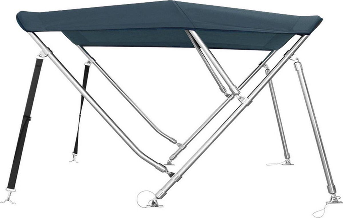 Basic 3 Boog RVS Biminitop Zonnetent H137cm DONKERGRIJS Breedte 170-182cm