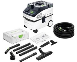 Festool CT 15 CLEANTEC mobiele afzuigkap 1200 watt 15 L ( 578327 ) + 7-delige standaard reinigingsset ( 577257 )
