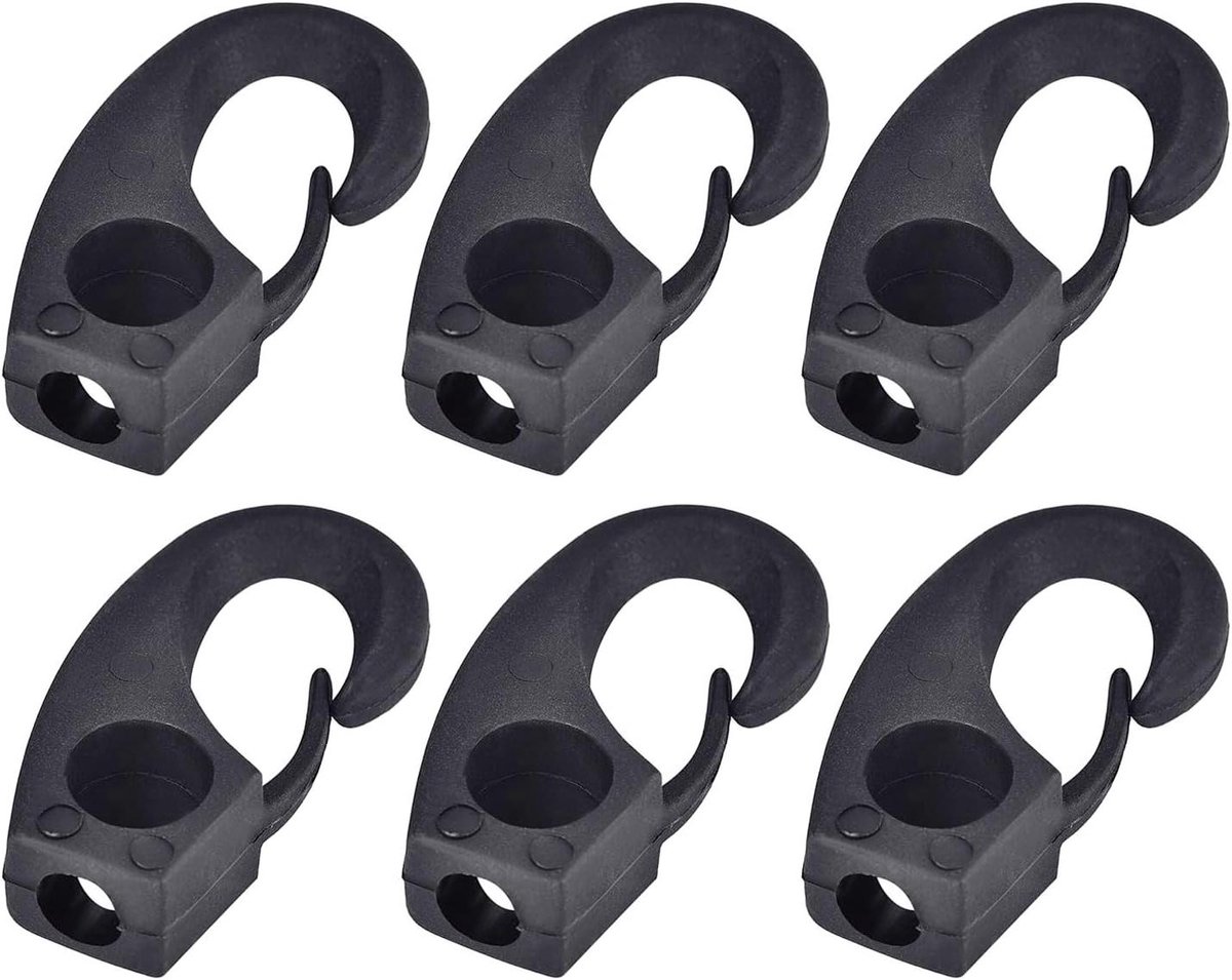 Allecto Plus - Nylon Kajak Dek Rigging Kit - 6 stuks - Sjorren - Haken - Kajak Boot - Kano Accessoire