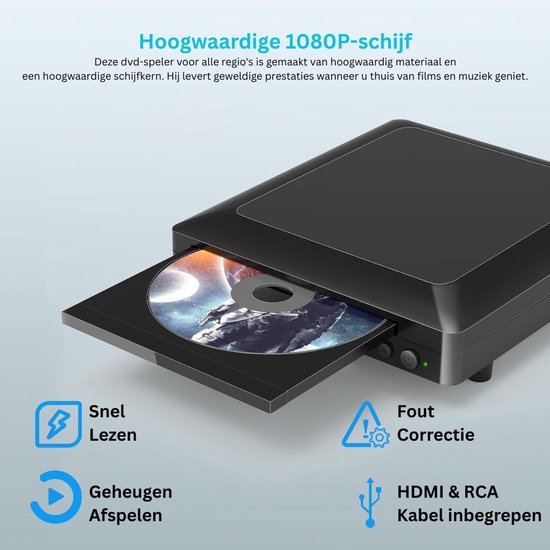 CLVP® DVD Speler met HDMI - Externe DVVD Speler - Zwart — afbeelding 5