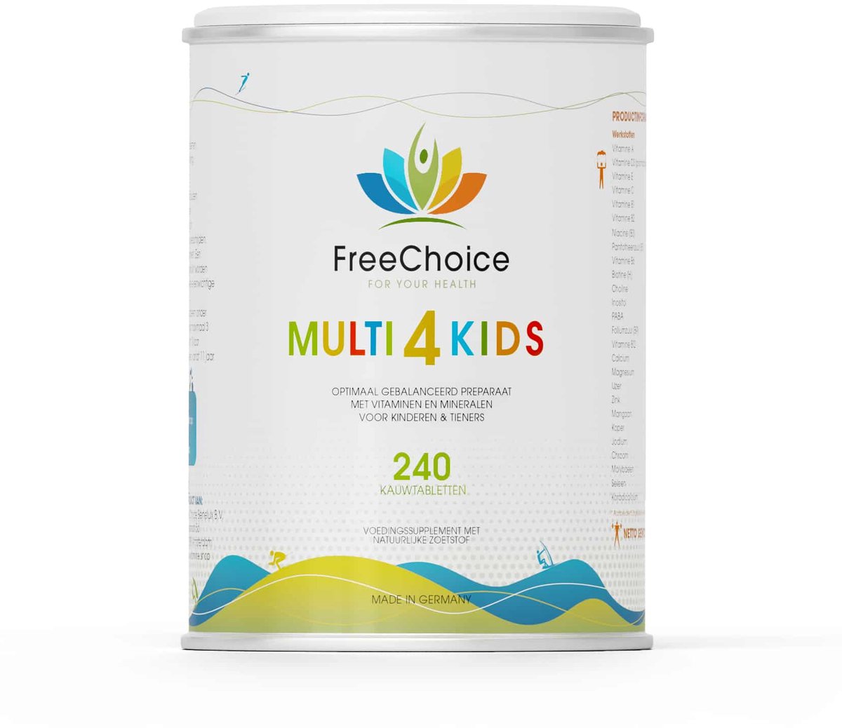 Goedkoopste FreeChoice - Multi4Kids - 240 kauwtabletten - Krachtige multivitaminen