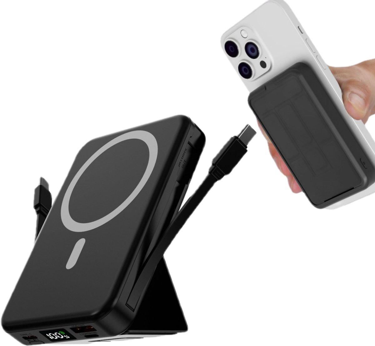 OnmiMartPowerbank 10000 mAh Draadloze Powerbank met MagSafe - OnmiMartPowerbank - €29,99