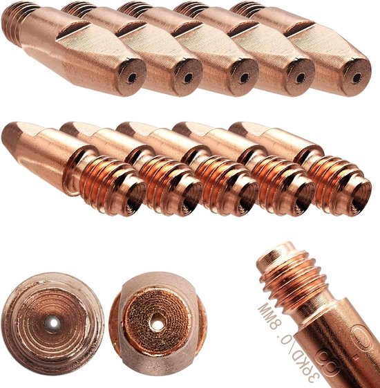 Gaslasmondstukken 10 stuks - Lascontactpunt - 0.8mm MIG/MAG