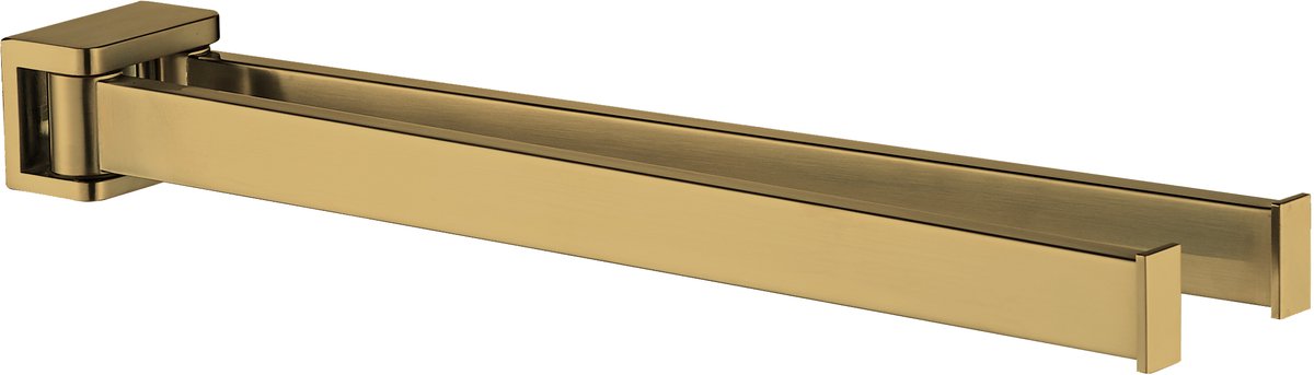 Plieger Altea Handdoekhouder – 2-arm – 36 cm breed – Geborsteld Goud - Handdoekrek