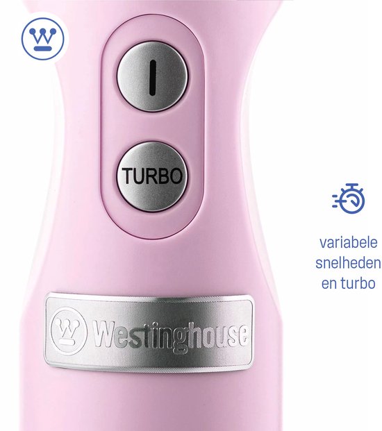 Westinghouse - Retro Serie - Staafmixer Roze - 600W van Westin — afbeelding 3
