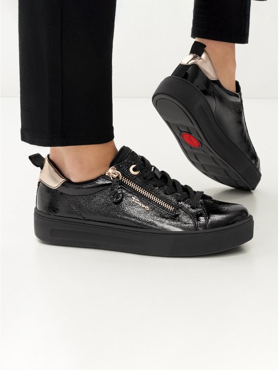 TAMARIS Comfort Comfortabele sneakers voor dames, zwart, 36 EU, zwart, 36 EU TAMARIS Comfort Comfortabele sneakers voor dames, zwart, 36 EU, zwart, 36 EU