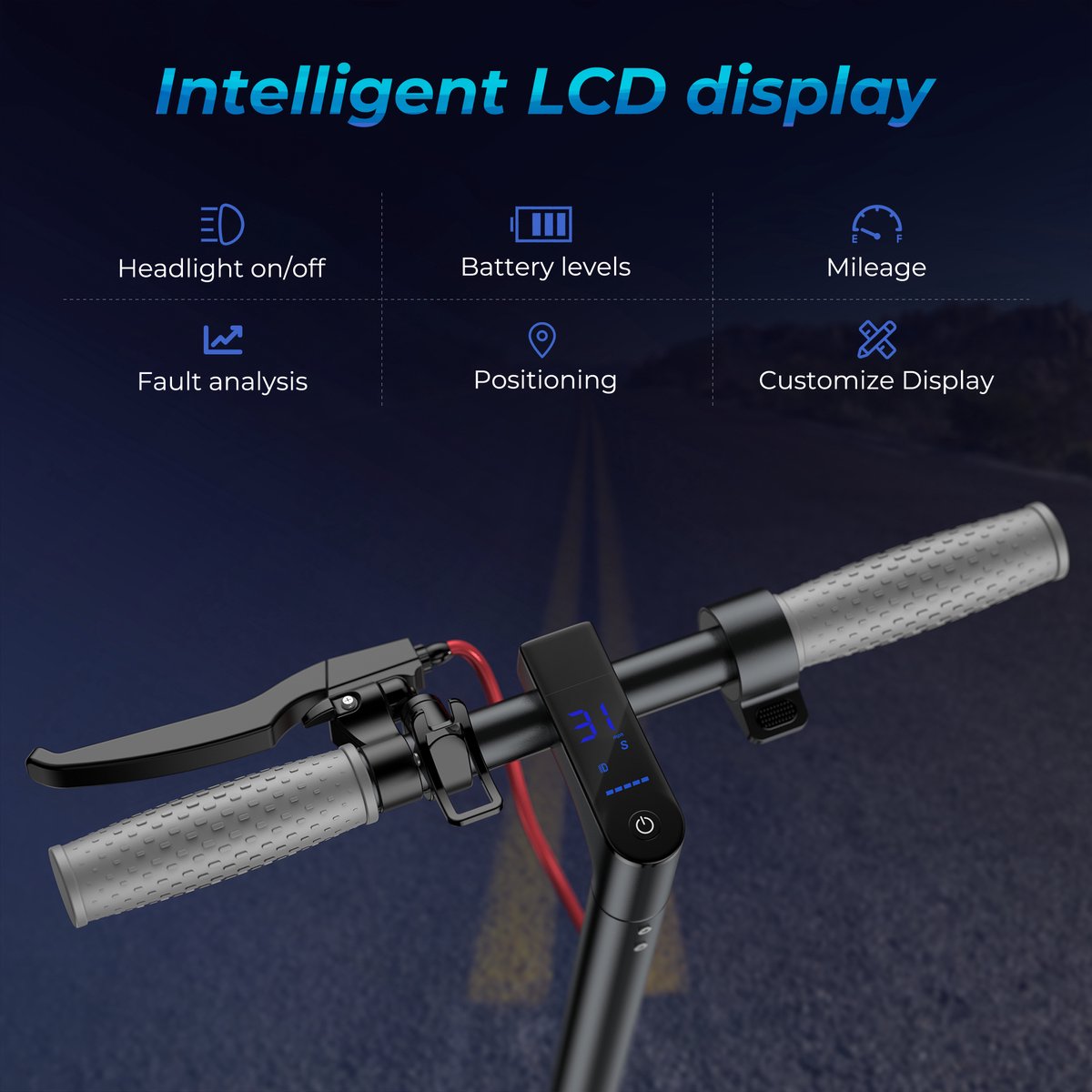 Afbeelding 2 van Minicee Elektrische step voor volwassenen, 8,5 inch opvouwbare elektrische scooter, 350W motor, 8,5 inch massieve banden, tot 19 MPH en 18 km lange afstand draagbare opvouwbare woon-werkscooter voor volwassenen