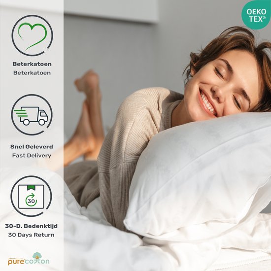 Hoeslaken 90x200 Katoen - Katoen Lisse - Comfort - Long Life - Wit