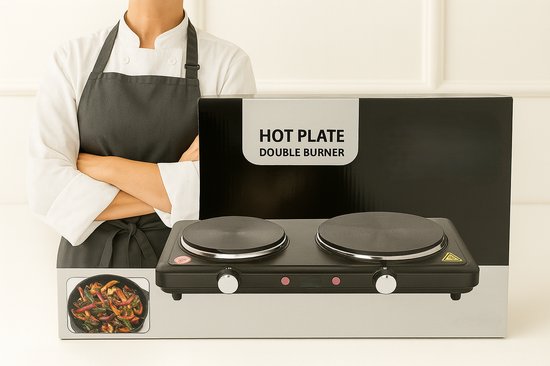 Teffo dubbele elektrische kookplaat 2500W – 2 pits