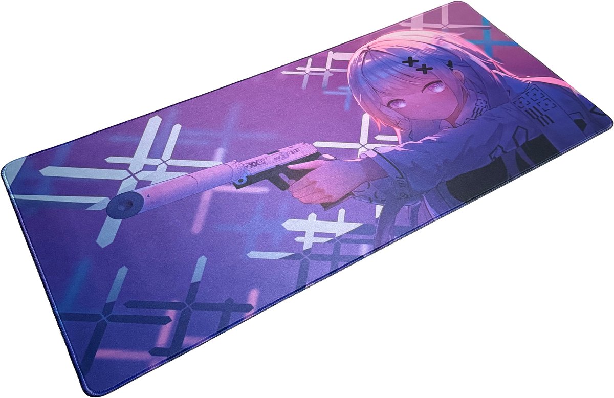 Muismat xxl - Violet Viper - Gaming - 900 x 400 x 3 mm - Antislip