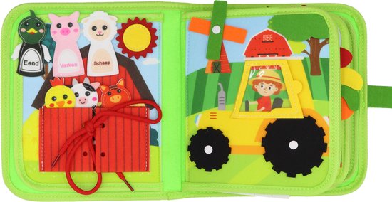 Busy Board, Montessori-speelgoed Voor Peuters Van 1, 2, 3 En 4 Jaar Baby Activiteitenbord Stilteboek Autisme Educatief Reisspeelgoed Peuterschool Leren Tellen Basic Life Sensorisch Bord Blauw