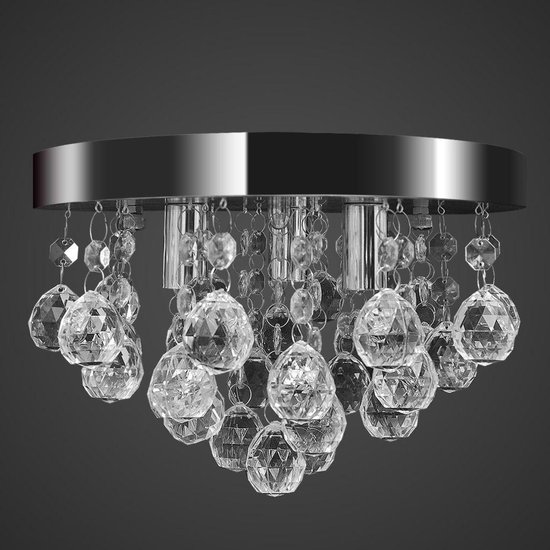 Foto: Vidaxl plafondlamp kroonluchterontwerp kristal chroom