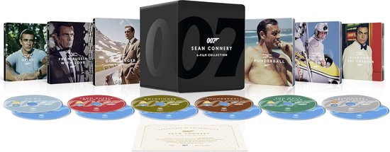 James Bond : Sean Connery 6-Film Collection - Steelbook - Library Case - 4K Ultra HD + Blu-ray - Import