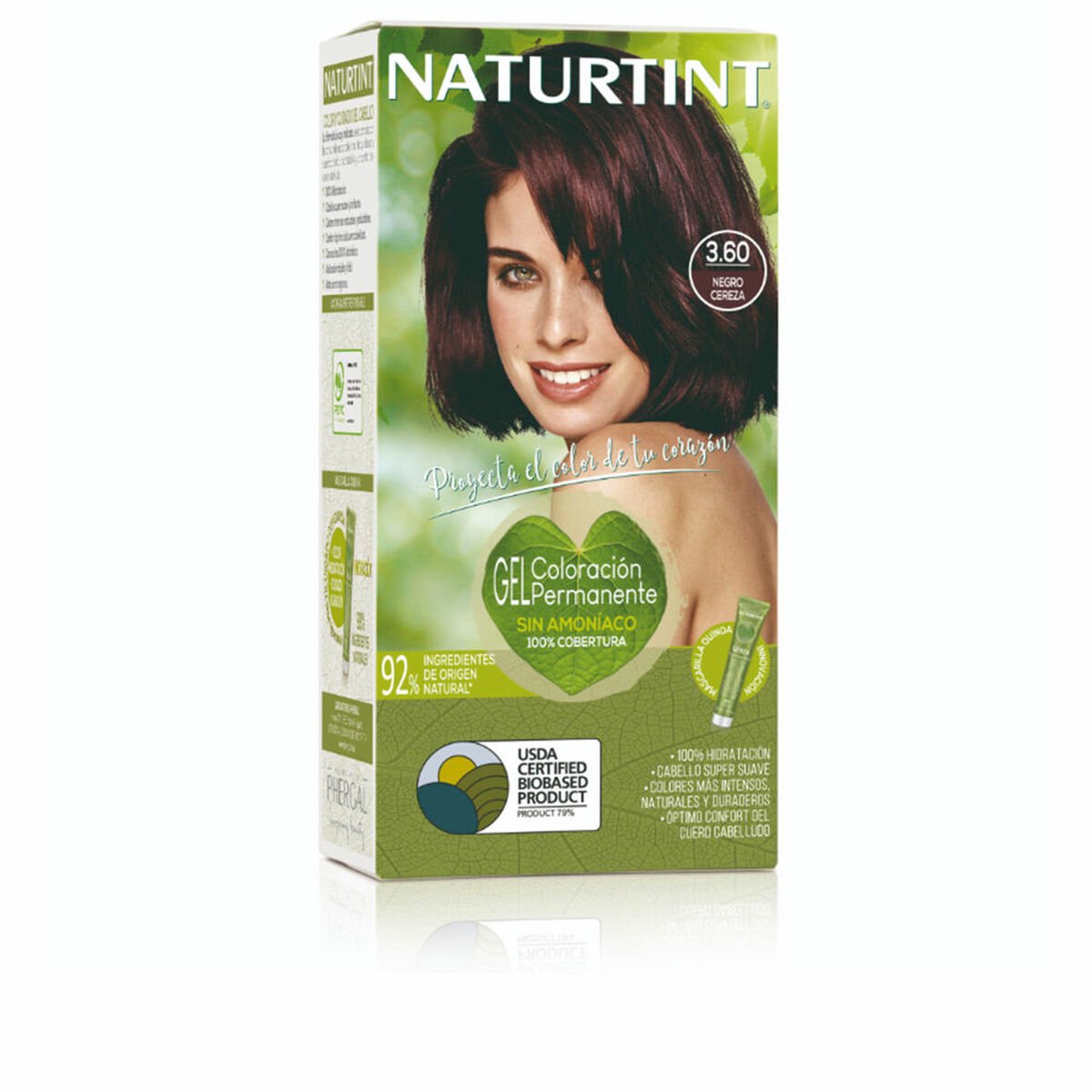 Permanente Kleur Naturtint NATURTINT COLORACIÓN 3.60-Black Cereza 170 ml