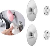Set van 5 magnetische zeephouders met magnetische wanddouchezuignap | bevestiging van sterke magneten zonder boren in de badkamer | Drooghouder voor