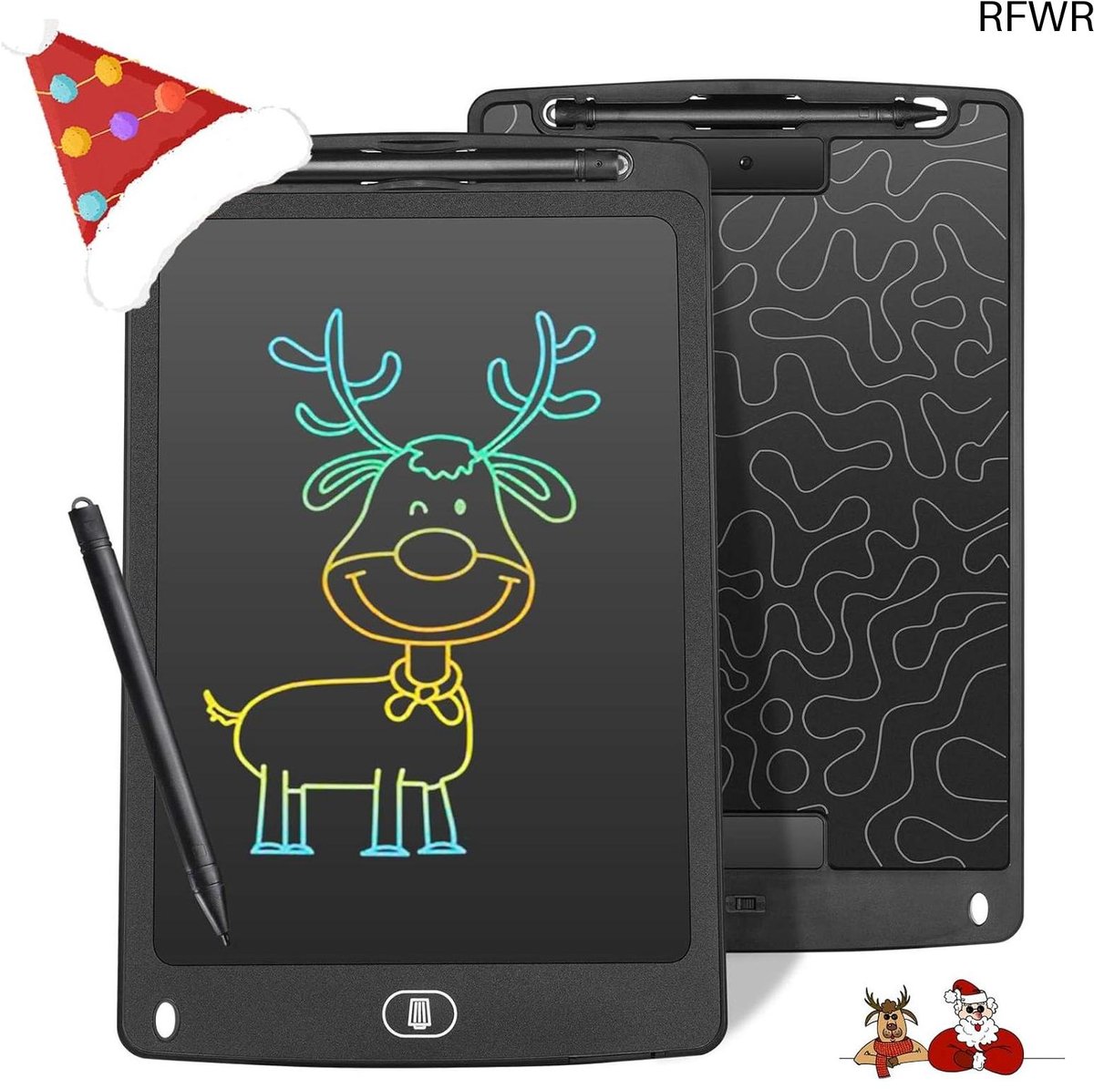 RFWR® Kleurrijk 10 inch LCD Schrijfbord – Digitaal Tekenbord en Notitie Tablet voor Kinderen en Volwassenen