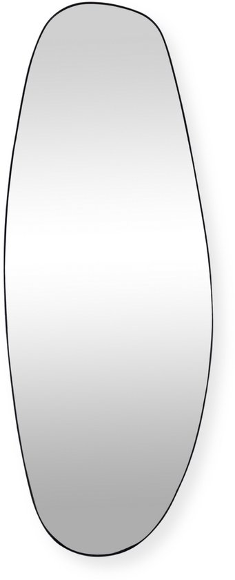 SensaHome Rafael Wandspiegel – Organische Spiegel – Asymmetrisch Design – 160x60 cm – Zwart