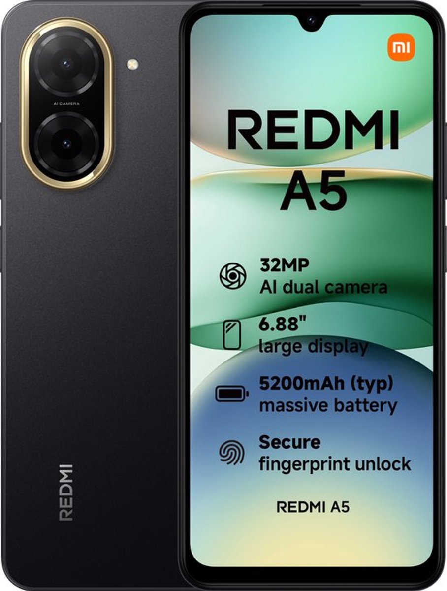 Xiaomi Redmi A5 - 128GB opslag - 6.88 inch scherm - 32MP camera | bol