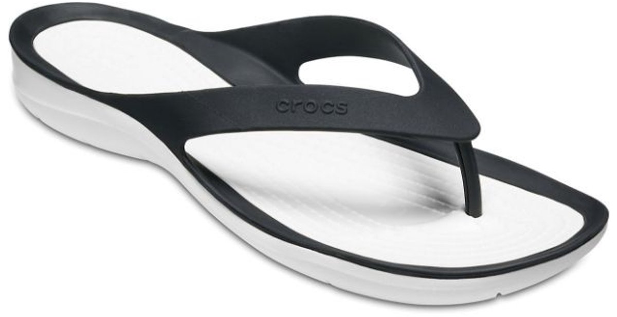 Crocs- Swiftwater Flip Zwart/Wit Maat 33/34 US/4