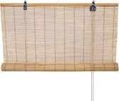 Bamboebaas® bamboe rolgordijn Dani - Bruin - 80x220 cm - Natuurlijke look - Zonwerend - Duurzaam bamboe - Lichtdoorlatend - Geschikt voor binnen en buiten - Eenvoudige montage