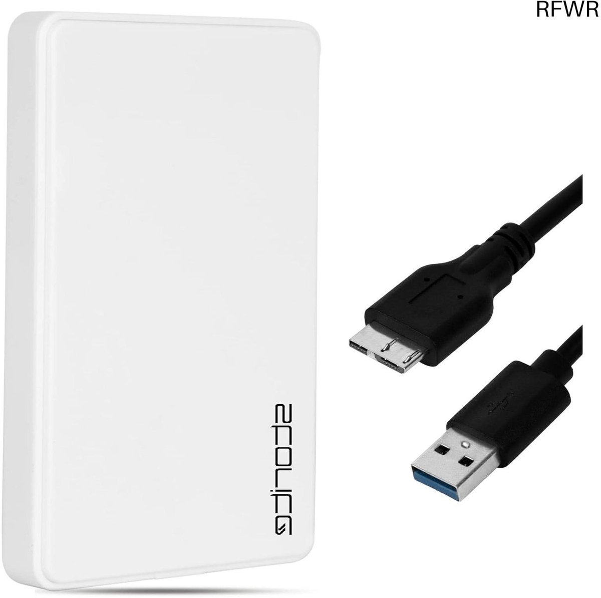 RFWR® Externe harde schijf 1TB USB 3.0 - Draagbare opslag voor gaming en data
