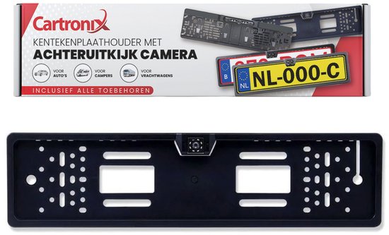 Cartronix RV-410 kentekenplaathouder met camera | 8 LED Nachtzicht