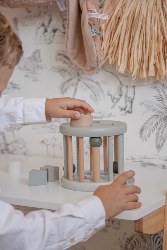 Label Label Olijfgroen Houten Rollende Vormenstoof van Merkloos — afbeelding 4