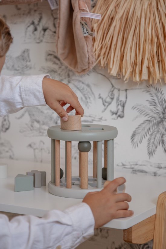 Label Label Olijfgroen Houten Rollende Vormenstoof van Merkloos — afbeelding 5