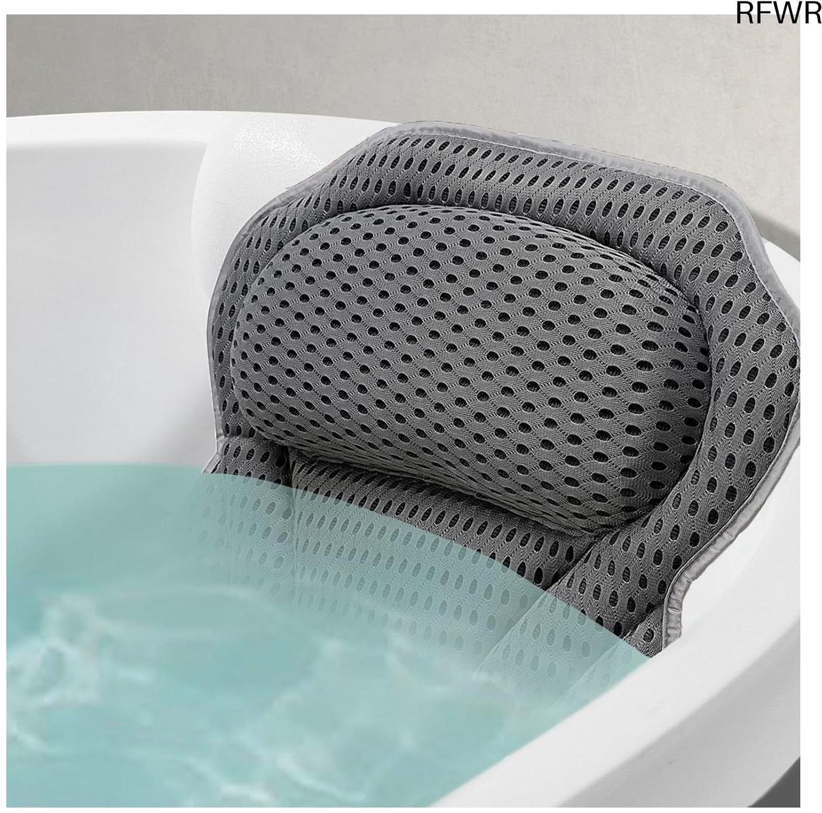 RFWR® Ergonomisch Badkussen voor Nek en Rug met Antislip- en Ventilatiefunctie