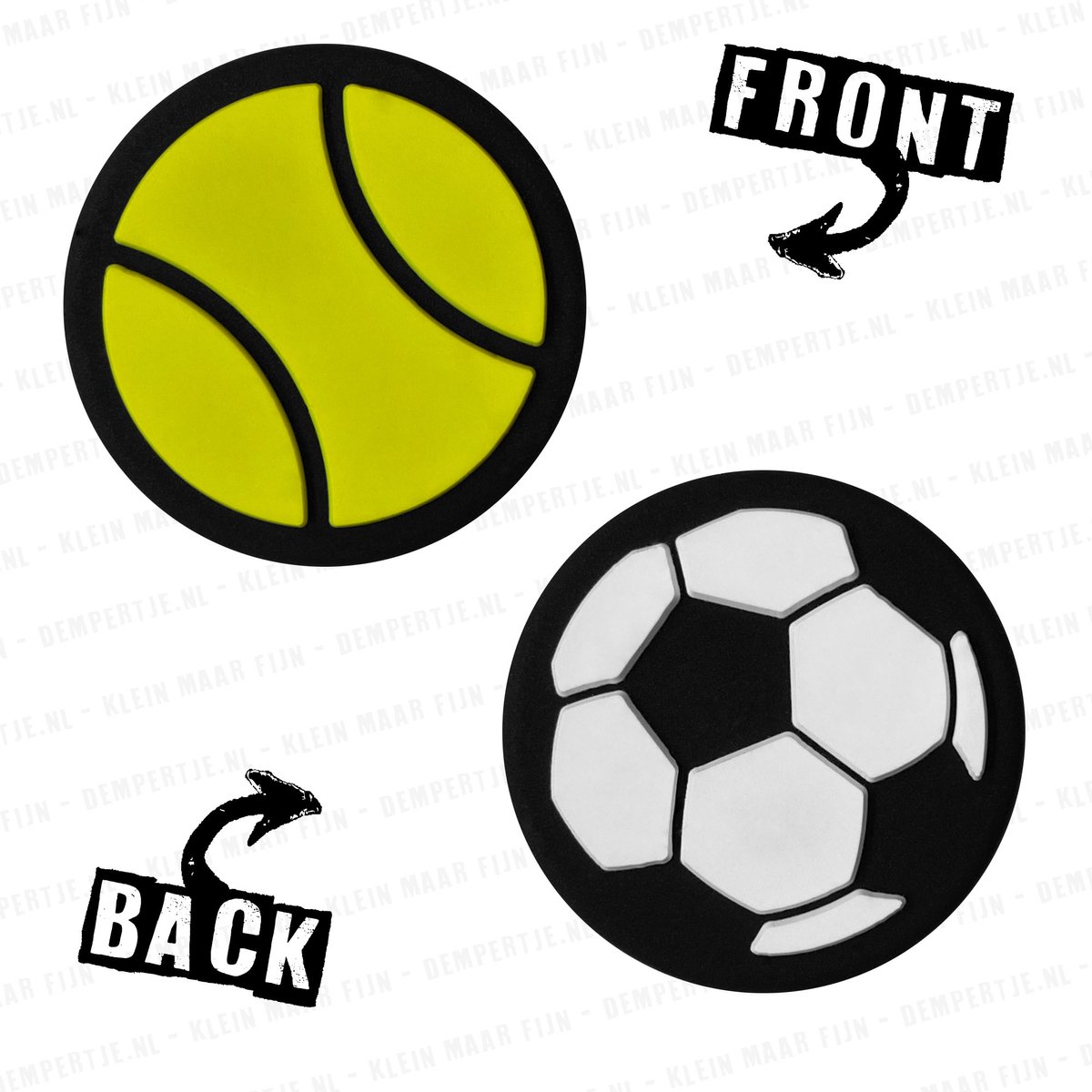 Dempertje.nl - Tosdemper 2 stuks - Tennisbal / Voetbal - #093