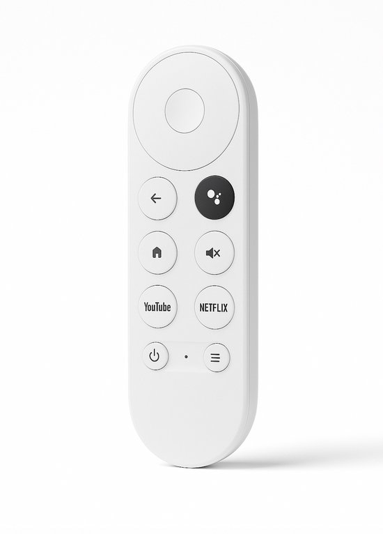 Estacks Universele chromecast afstandsbediening – Geschikt voor Chromecast met Google TV / Android TV Box / Smart TV – Bluetooth & IR – Remote Control – Wit – Vervangende Afstandsbediening voor 4K / HD / 2020 en nieuwer