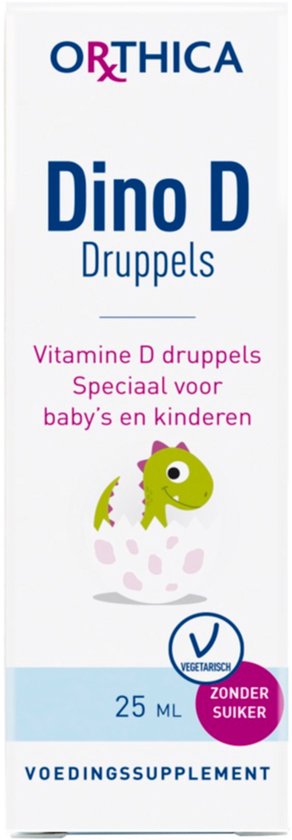 Orthica Dino D Druppels - vitamine D3 voor baby en kind - 25 ml