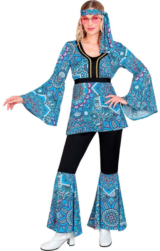Costume Hippie Années 60 Mandela Blauw | XS