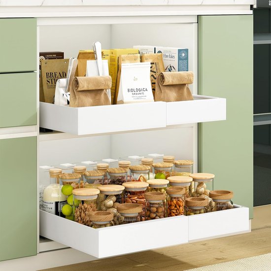 Uittreklade keukenkast | Onder tafel lade opslag | uittrekbare keukenrekken | Intrekbare opberglade zonder boren | Keukenkast opslag uittrekbaar voor keukenkasten