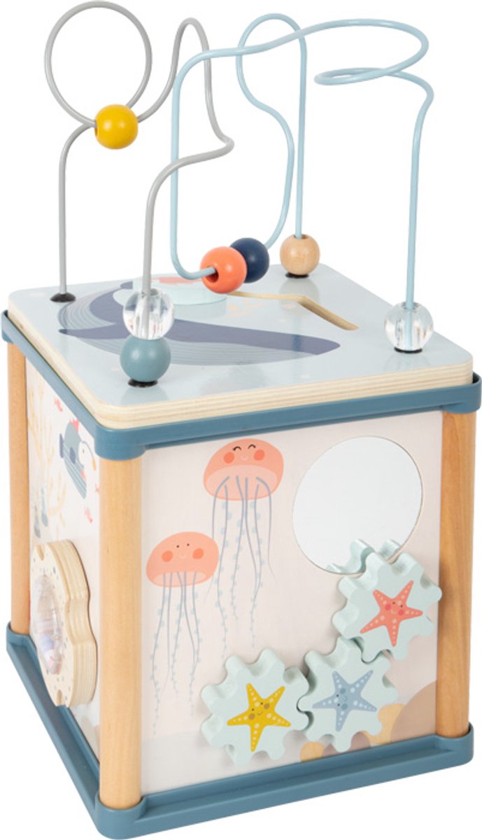 Small Foot - Houten Activiteitenkubus en Motoriekspiraal Onderwaterwereld van Small Foot — afbeelding 4