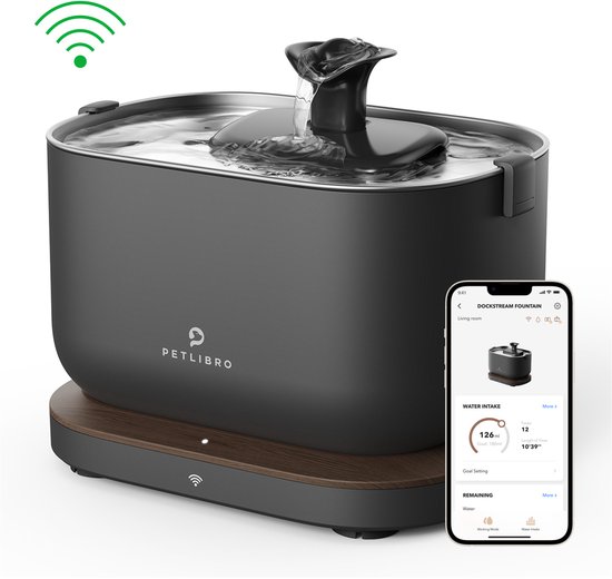 Petlibro Dockstream Smart Waterfontein - Waterfontein - Zwart