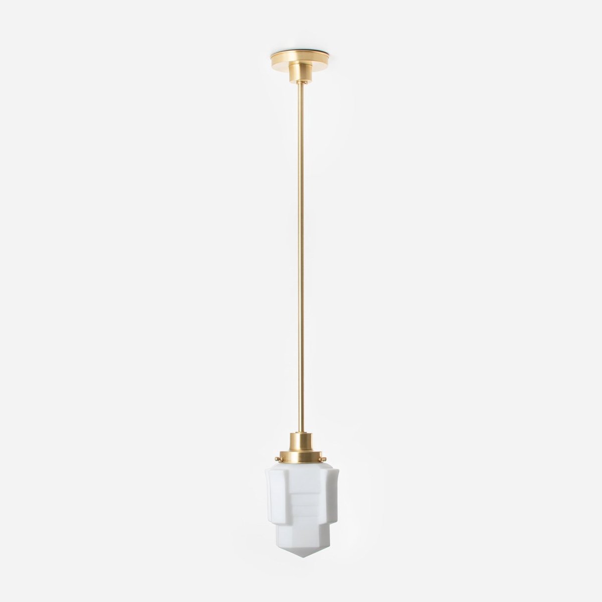 Hanglamp Apollo Mat 20's Messing - Art Deco Trade