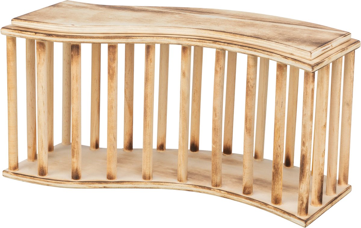 Trixie hooiruif met deksel hout gevlamd 37x13x19 cm Trixie hooiruif met deksel hout gevlamd 37x13x19 cm