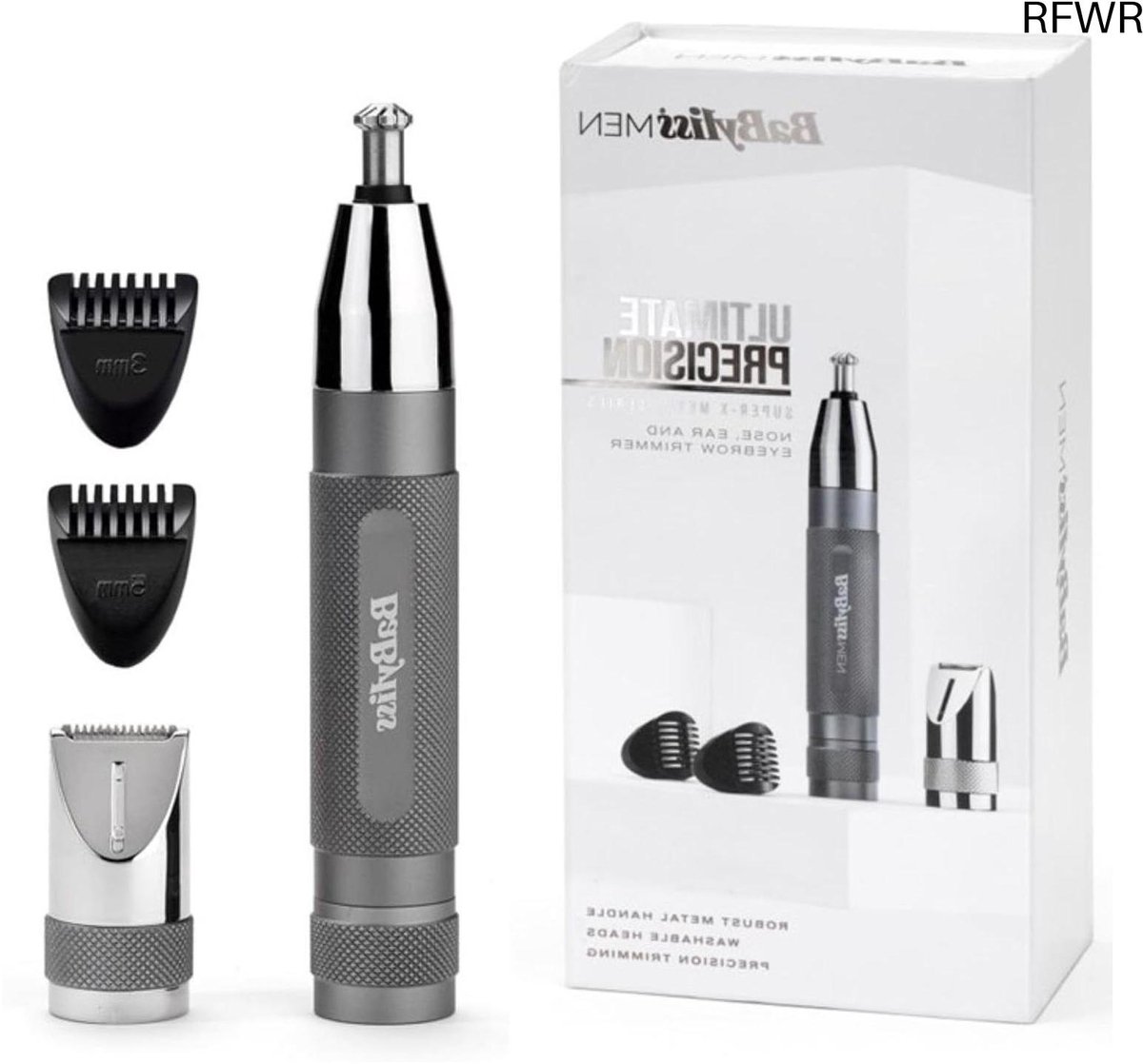 RFWR® 3-in-1 Neus-, Oor- & Wenkbrauwtrimmer - Ultra Nauwkeurige Trimervaring met 2 Opzetstukken