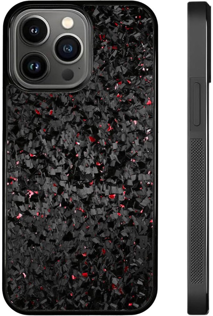 CarbonEdge - Carbon fiber phone case - Hoogwaardige kwaliteit - Geschikt voor magsafe - Carbon fiber Telefoonhoesje - iPhone hoesje shockproof - Apple iPhone 16 Plus - Rood