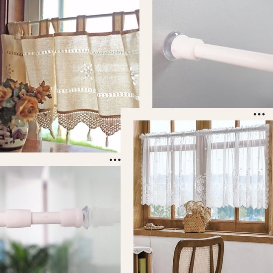 Spanning Gordijnroede Voor Ramen 0,4 M Tot 5 M, Verstelbare Lente Gordijnroede, Geen Boren Gordijnroede Voor Slaapkamer Deuropening Kastdeur ( Color : Zwart, Size : 2.1m-3m