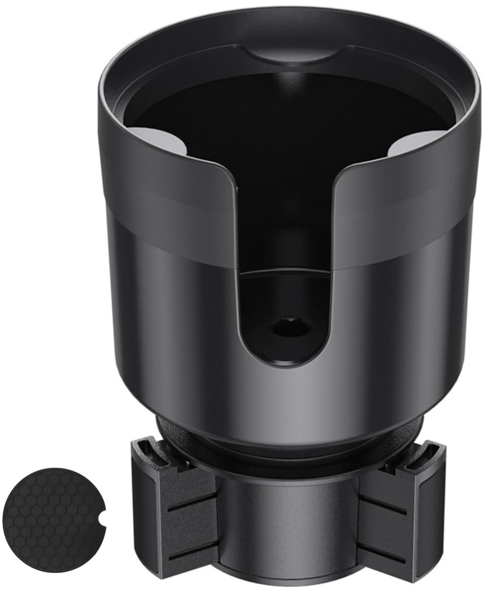 Adapter voor bekerhouder auto - geschikt voor iedere auto - 1 stuk - zwart - kunststof
