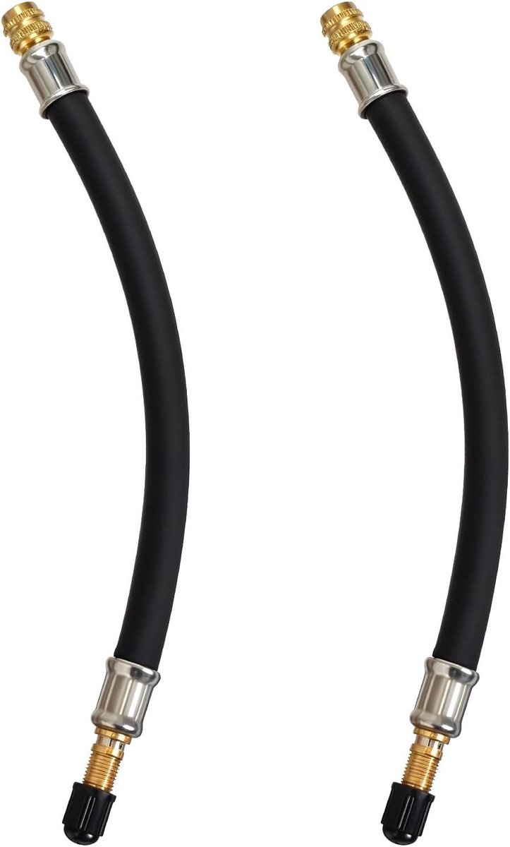 Allecto Plus - Bandenventielverlenging 8-15 inch voor campers, fietsen, motorfietsen, scooters en luchtcompressor - Duurzaam - Set van 2 stuks